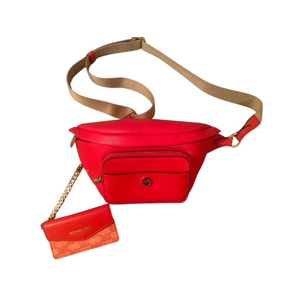 Michael Kors Vibrant Red 2 in 1 Cross Body Bag-NWOT